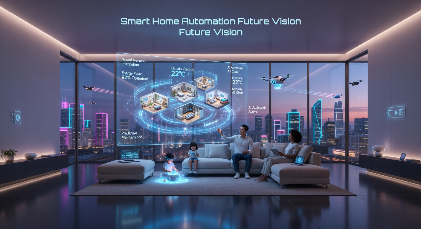 smart home automation future vision, conceptual il...